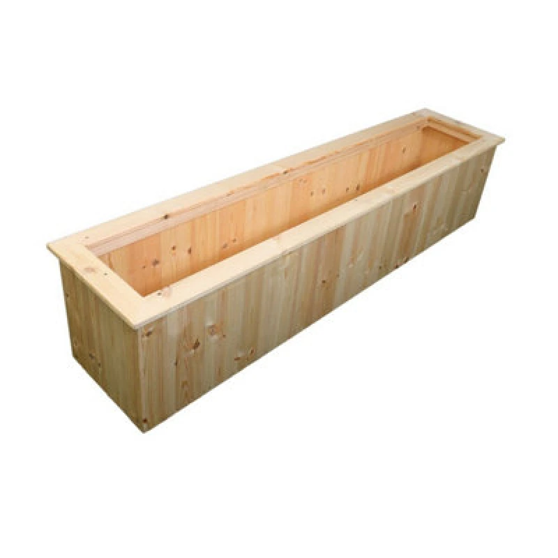 Image of Churnet Valley Garden Furniture Ltd Untreated Wooden Planter Trough Pressure Treated - L40 X W180 X H40 Cm - Assembled