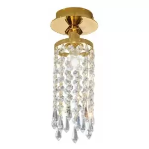 image of Kolarz CHARLESTON - Designer Crystal Surface Mounted Spotlight Polished Gold, 1x G9