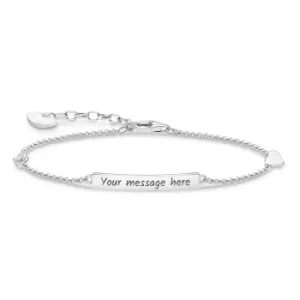 image of THOMAS SABO Silver Heart & Infinity Bar Bracelet