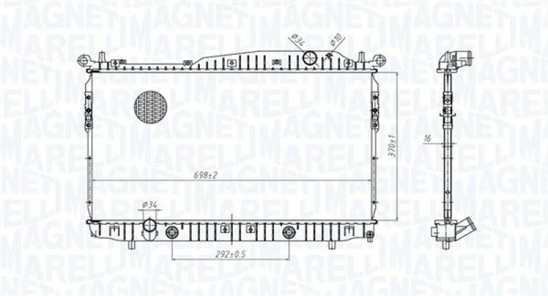 Image of MAGNETI MARELLI Engine radiator MAGNETI MARELLI 350213179600