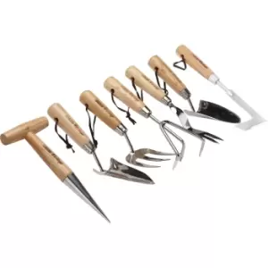 Image of Draper Heritage 7 Piece Stainless Steel Garden Tool Set
