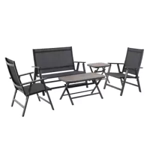 Image of Better Garden Sycamore 4 Seater Alu Folding Sofa Set