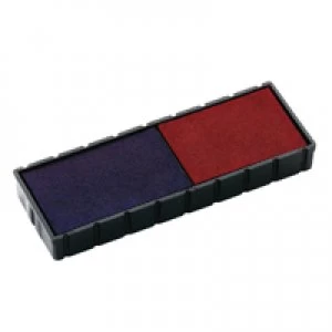 image of Colop E122 Replacement Stamp Pad Blue Red Pack of 2 E122