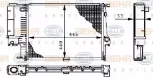 Image of Radiator Heat Exchanger 8MK376711-084 by BEHR