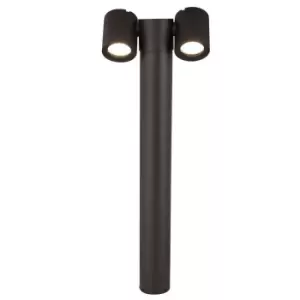 Wall Street Outdoor Floor Bollard Lighting Black, 2 Light IP54, GU10