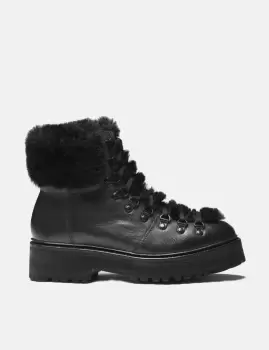 Image of Womens Grenson Nettie Hiker Boot (Vintage Leather) - Black