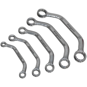 Image of Siegen 5 Piece Obstruction Ring Spanner Set Metric