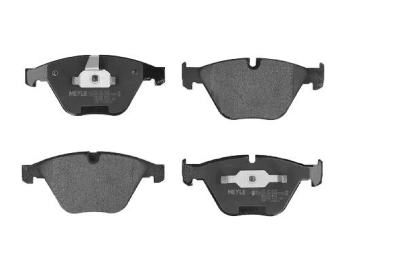 Image of MEYLE 025 241 6120 Brake pad set Front Axle, prepared for wear warning indicator, Original Quality, with anti-squeak plate Brake Pad Set,disc brake (