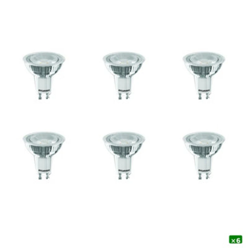 Image of Sylvania Refled Superia Rt Es50 LED Gu10 Spotlight Bulb 5W (60W Equivalent) 475 Lumens Cool White 4000K Clear - Pack Of 6
