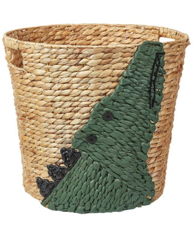 Image of Beliani Kids Basket Crocodile Loxton Wicker Natural