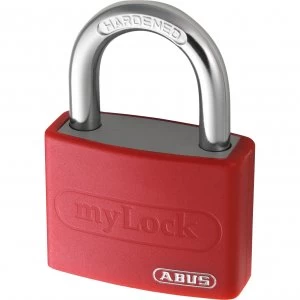 image of Abus T65AL Series Aluminium Padlock Red Keyed Alike 40mm Standard 6401