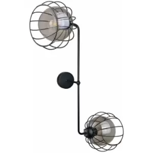 Image of Keter Solo Wall Lamp Black, 25cm, 2x E27