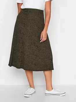Image of M&Co Khaki Animal Jersey Printed Skirt, Green, Size 20, Women