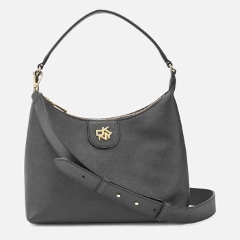 Image of DKNY Womens Carol Medium Pouchettte Bag - Black/Gold