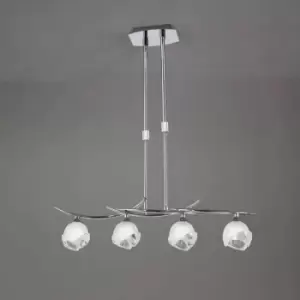 Image of G9 Line 4 Bulbs Telescopic Fragma Pendant, Polished Chrome