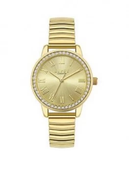 Lipsy Lipsy Gold Sunray Dial Gold Stainless Steel Bracelet Ladies Watch