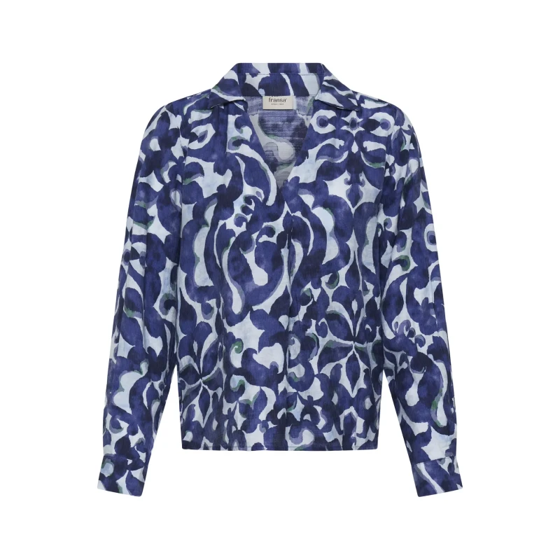 Image of fransa Womens blouse fransa Ariana 15 Bleu Female XL