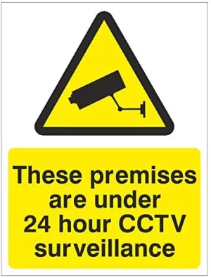 Warehouse Sign 400x600 1mm Plastic These premises under CCTV Ref