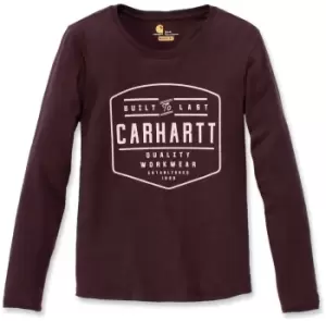 Image of Carhartt Lockhart Ladies Long Sleeve Shirt, red, Size L for Women, red, Size L for Women