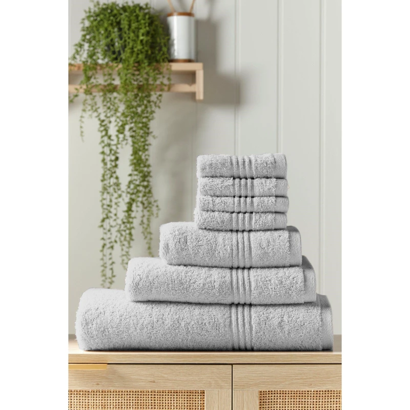 Image of Homelife Egyptian Cotton Face Cloths 4 Pack - Silver Silver One Size