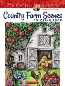 image of Creative Haven Country Farm Scenes Coloring Book