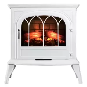 image of Focal Point Fires 1.8kW Leirvik Cast Electric LED Stove - White