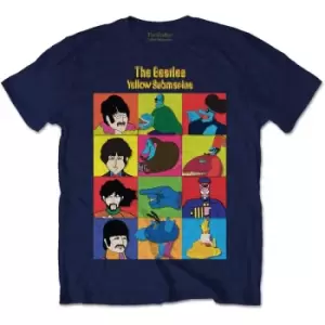 Image of The Beatles - Submarine Characters Kids 11-12 Years T-Shirt - Blue