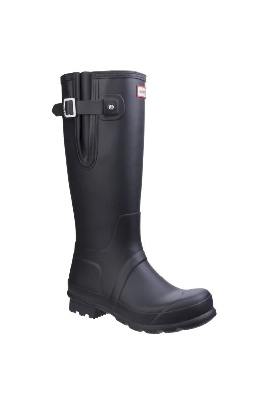 Image of Hunter Mens Original Tall Side Adjustable Wellies Wellington Boots - UK 8 Black male GDE2871BLK8
