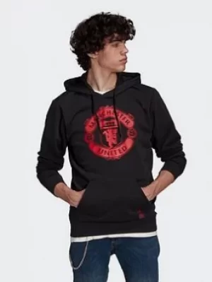 Image of adidas Manchester United Dna Hoodie, Black Size M Men