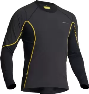 Image of Lindstrands Dry Wind Longsleeve Functional Shirt, black-yellow, Size 2XL, black-yellow, Size 2XL
