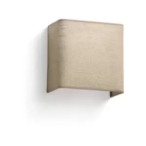 Image of Faro Otton Square Jute Wall Lamp