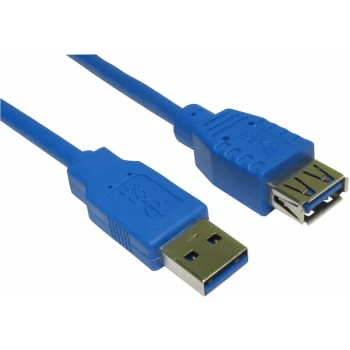 Image of USB3-825BL USB 3.0 A Male - Female Extension Cable Blue 5m - Rvfm