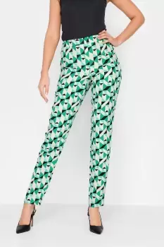 Image of Tall Geometric Print Slim Leg Trousers