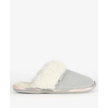 Image of Barbour Lydia Mule Slippers - Grey Suede