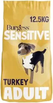 image of Burgess Sensitive Adult Turkey and Rice Dog Food 12.5kg