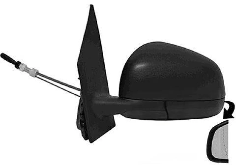 Image of VAN WEZEL 2916803 Wing mirror * HAGUS * Left, black, Control: cable pull, Rough Outside Mirror (50)