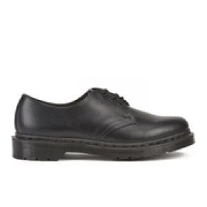 Image of Dr. Martens Womens 1461 Mono Smooth Leather 3-Eye Shoes - Black - UK 10 - Black