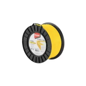 Image of Makita Square Trim Pro E-02892 Strimmer Line (Diameter 3.0 mm, 132 m, Yellow)