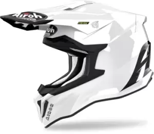 Image of Airoh Strycker Color Carbon Motocross Helmet, white, Size 2XL, white, Size 2XL