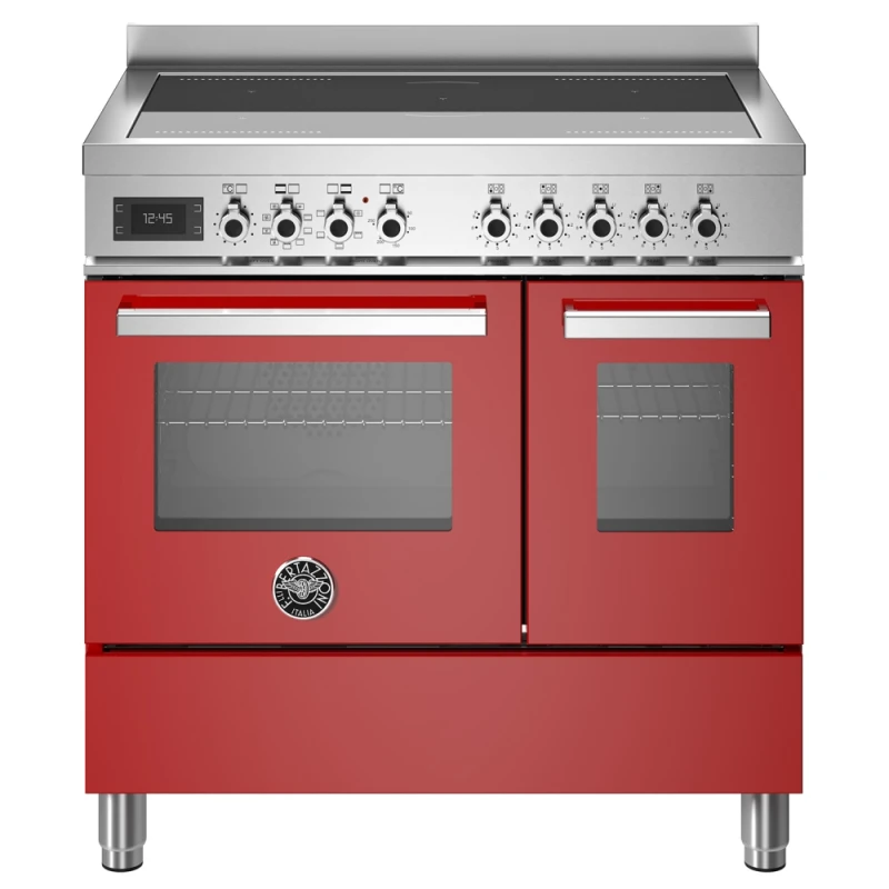 Image of Bertazzoni PRO95I2EROT 90cm Professional Induction Range Cooker - RED PRO95I2EROT