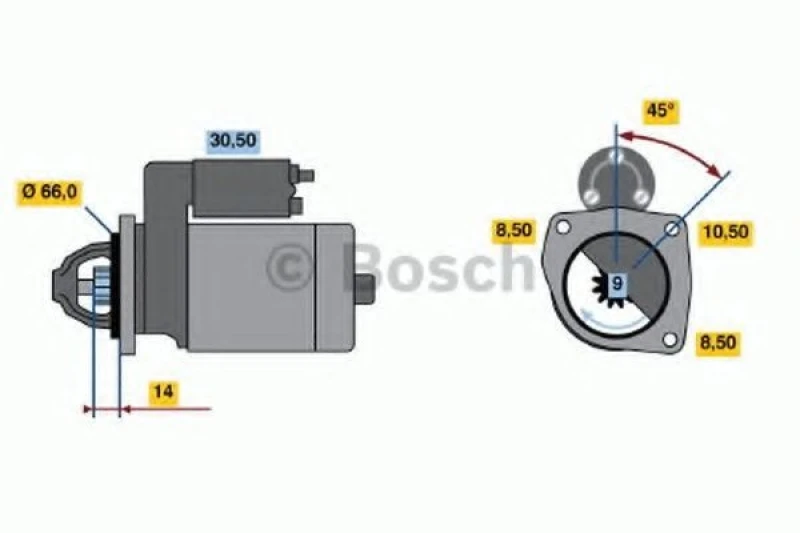Image of Starter motor Bosch 0 986 011 830