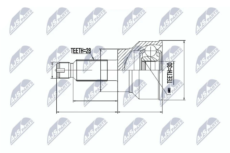 Image of NTY CV joint kit NTY NPZ-SU-020