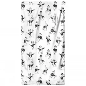 Image of Monopoly Man Pattern Bath Towel