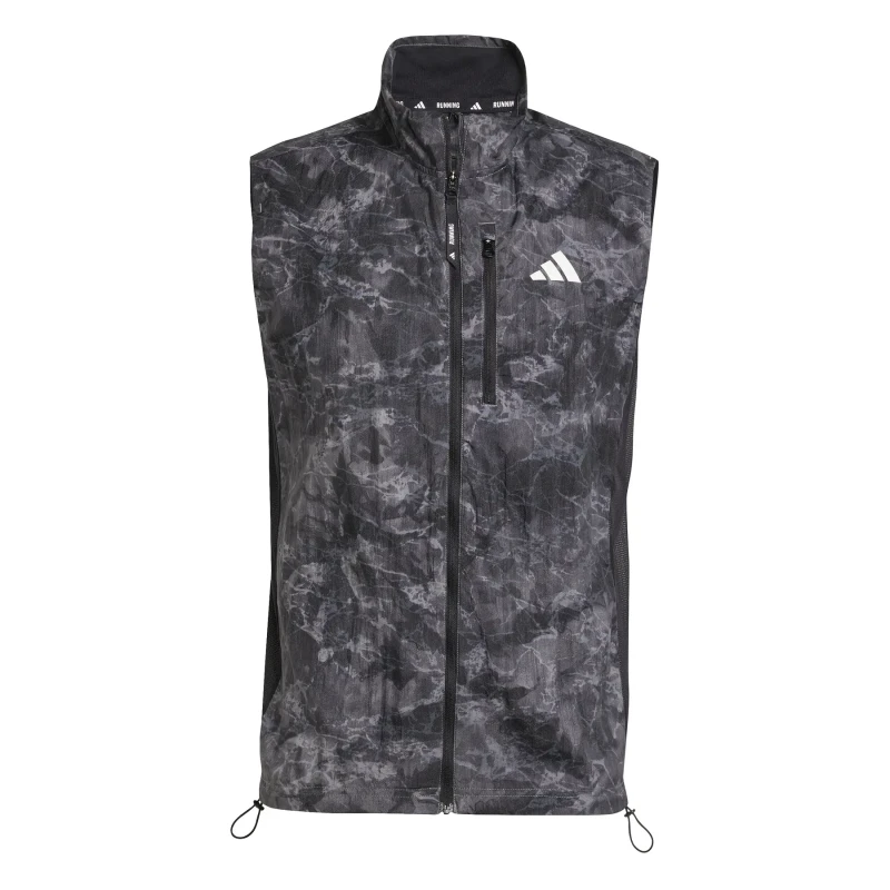 Image of Sleeveless jacket adidas Own the Run Spray Dye Gris Male M