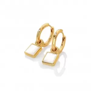 image of Calm Mother of Pearl Square Earrings DE714