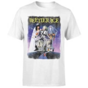 Image of Beetlejuice Distressed Poster T-Shirt - White - 3XL