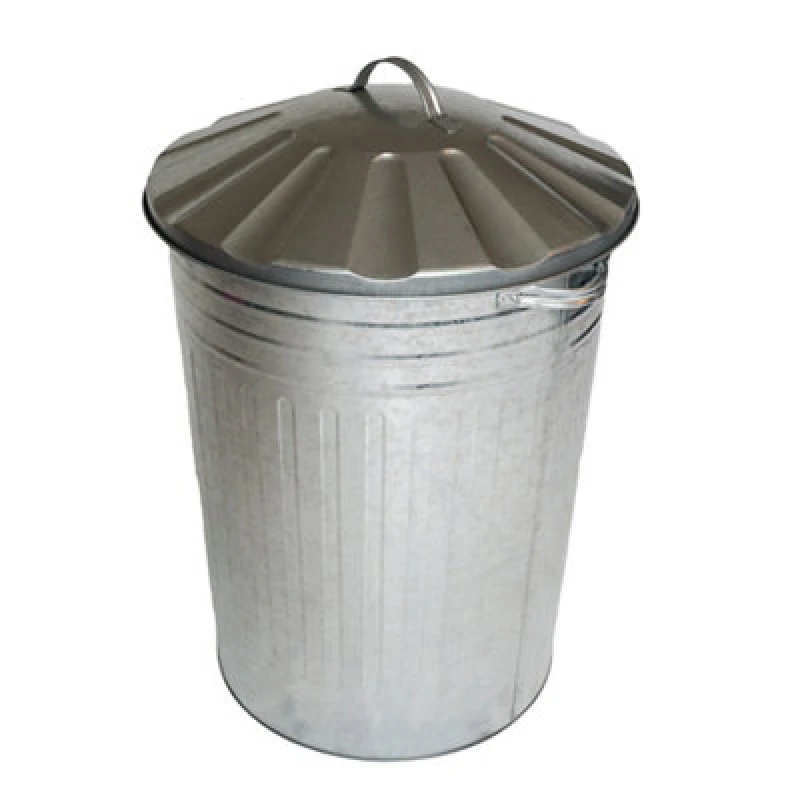 Image of Apollo Galvanised Outdoor Litter Bin, 90L