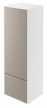 image of Wickes Eli White Matt and Stone Grey Wall Hung Tall Tower Unit - 400 mm