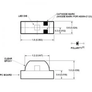 SMD LED 0603 Orange 8 mcd 155 20 mA