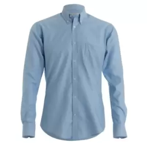 Image of Kustom Kit Mens Long Sleeve Oxford Twill Shirt (14.5) (Light Blue)